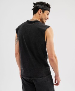 Débardeur à col rond style vintage homme